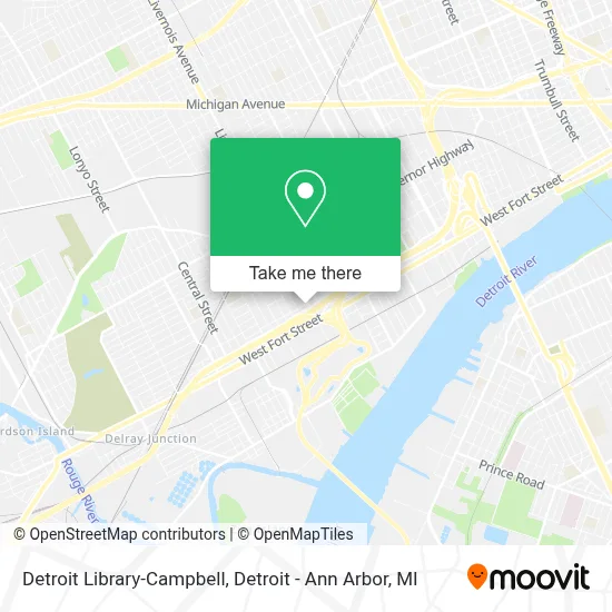 Detroit Library-Campbell map