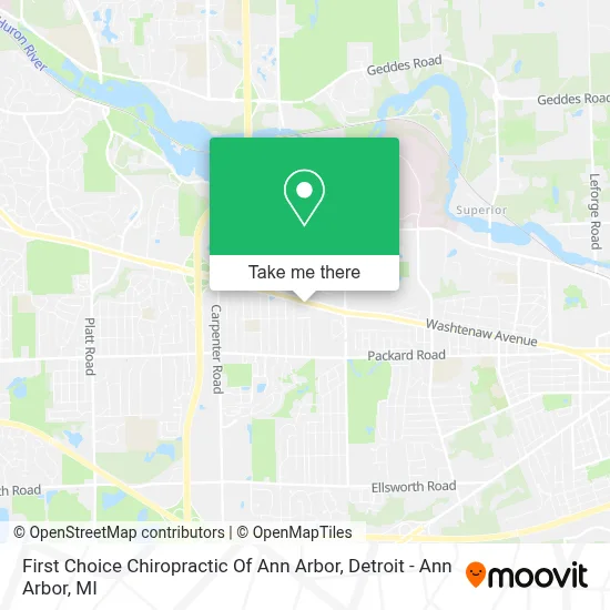 First Choice Chiropractic Of Ann Arbor map