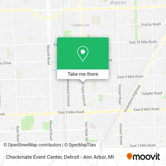 Checkmate Event Center map