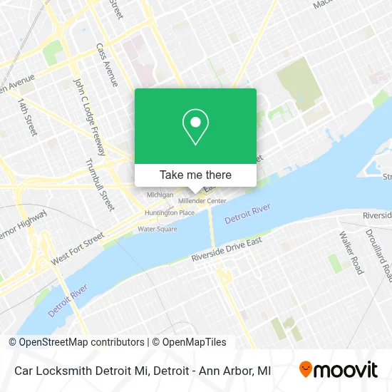 Car Locksmith Detroit Mi map