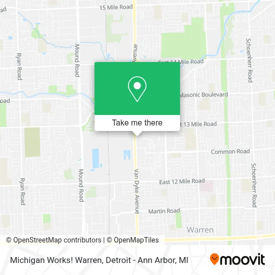 Michigan Works! Warren map
