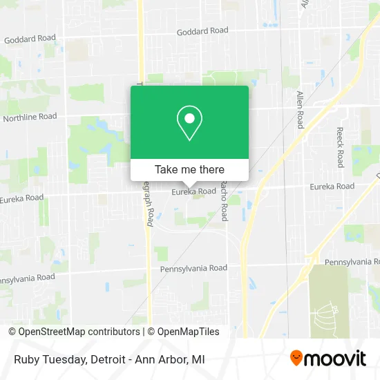 Ruby Tuesday map