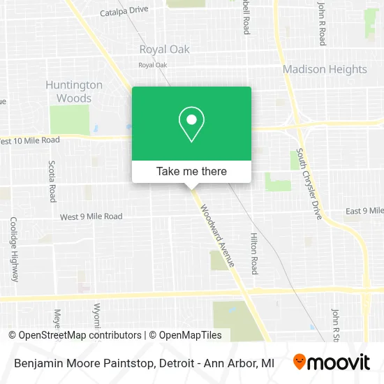 Benjamin Moore Paintstop map