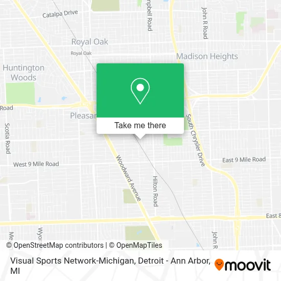 Visual Sports Network-Michigan map