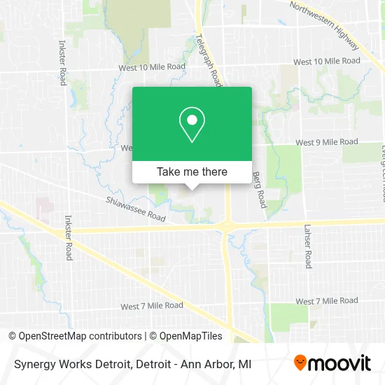 Synergy Works Detroit map