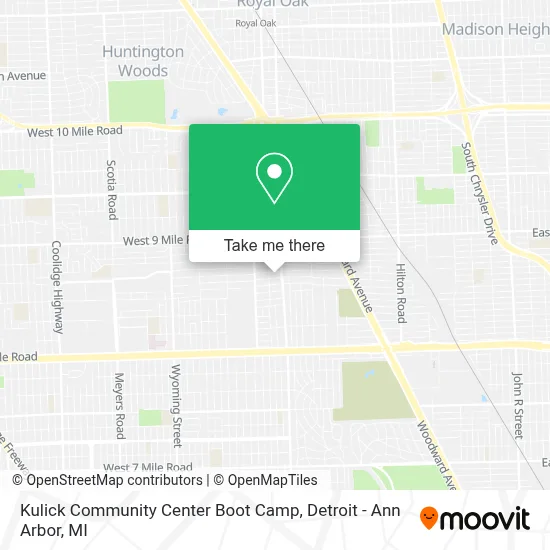 Kulick Community Center Boot Camp map