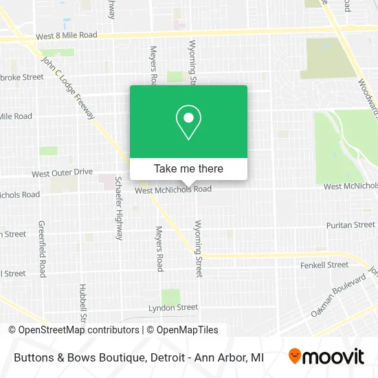 Buttons & Bows Boutique map