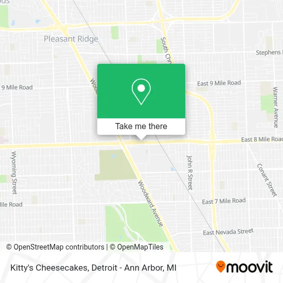 Kitty's Cheesecakes map