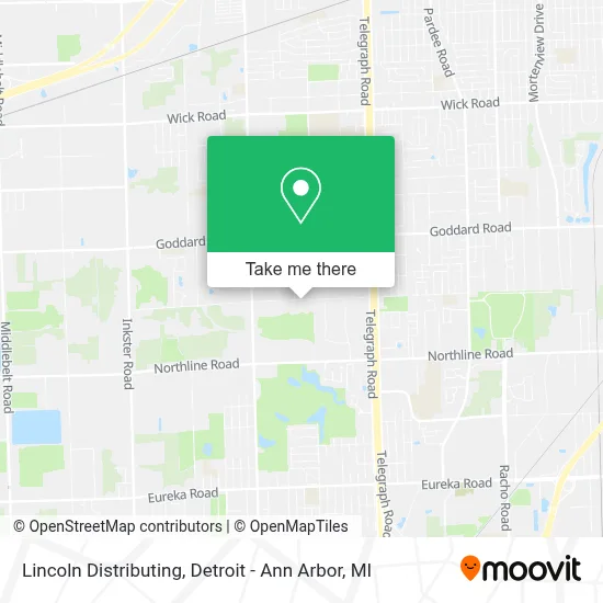 Lincoln Distributing map