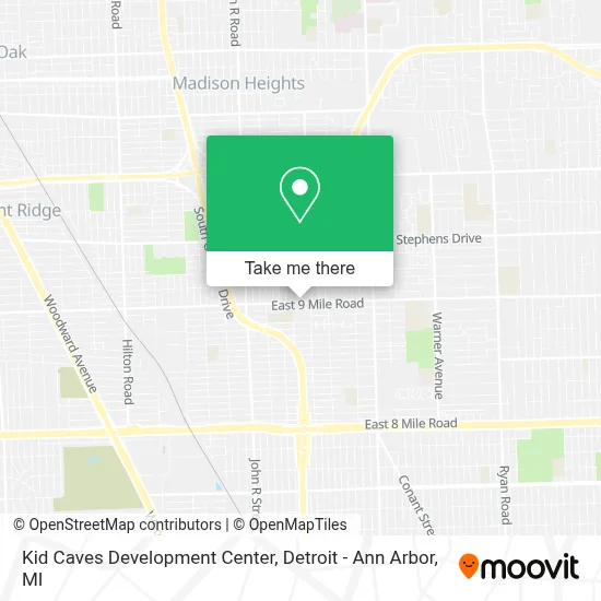 Kid Caves Development Center map
