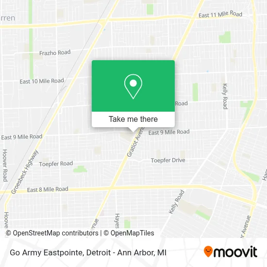 Go Army Eastpointe map