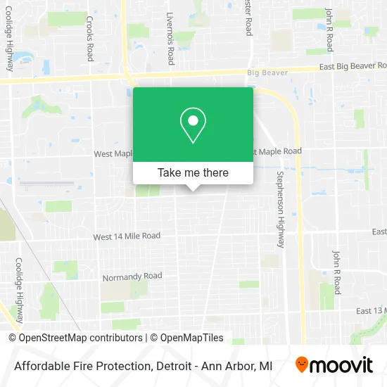 Affordable Fire Protection map