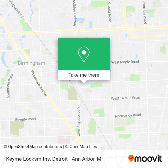 Keyme Locksmiths map