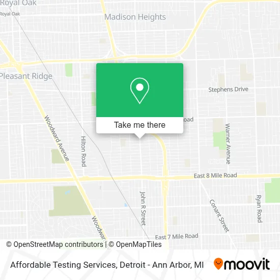 Affordable Testing Services map