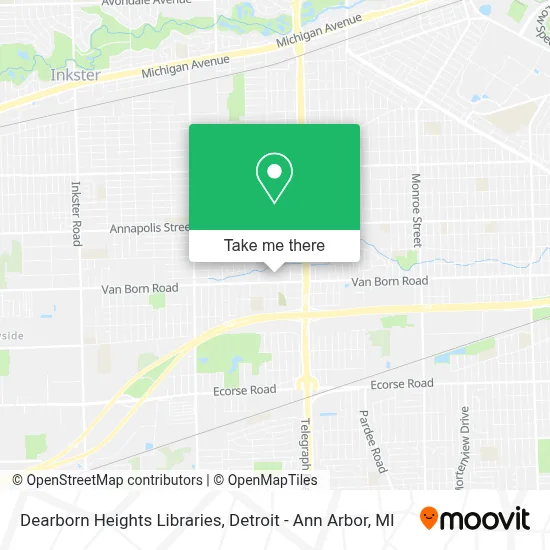 Dearborn Heights Libraries map