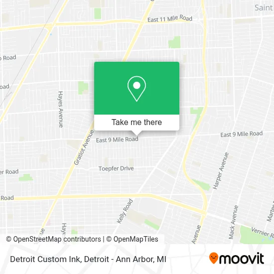 Detroit Custom Ink map
