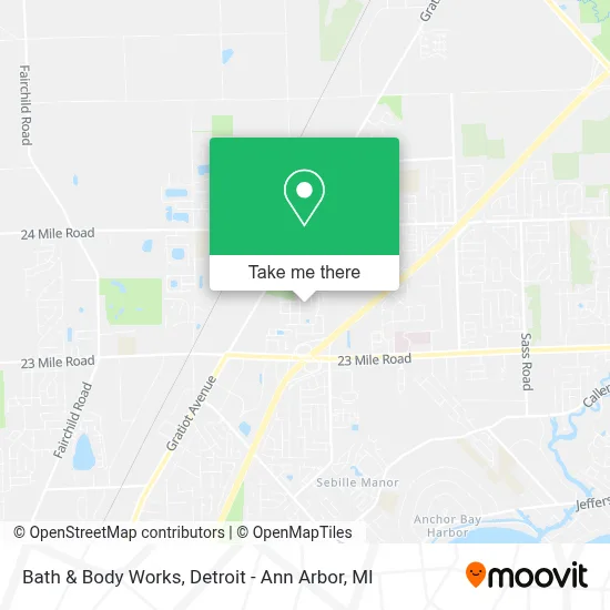 Bath & Body Works map