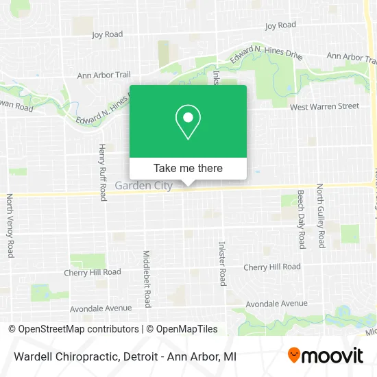 Wardell Chiropractic map