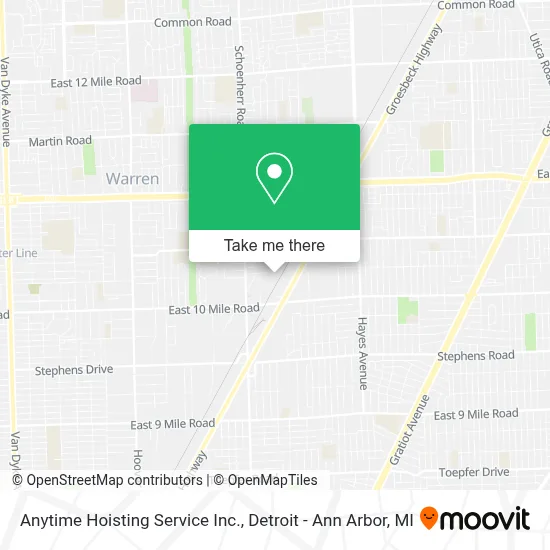 Anytime Hoisting Service Inc. map