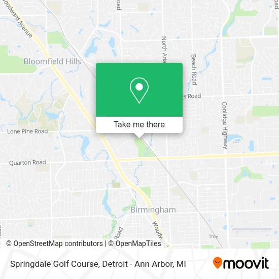Springdale Golf Course map