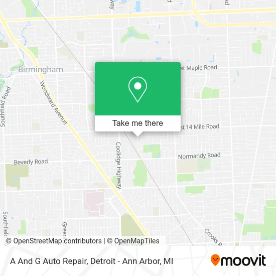 A And G Auto Repair map