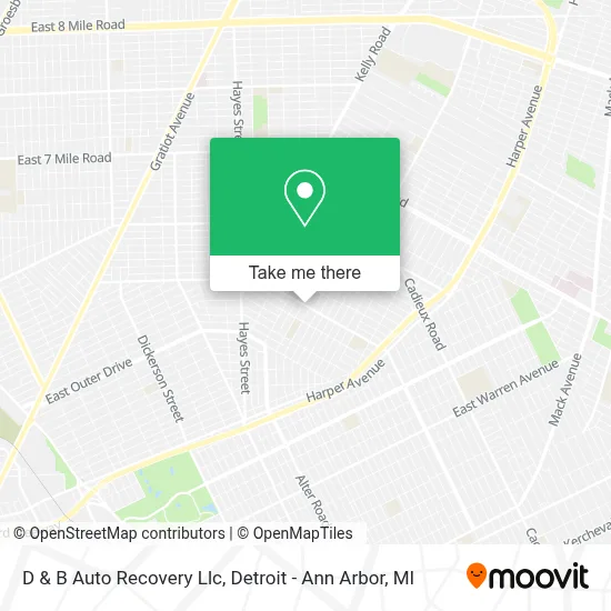 D & B Auto Recovery Llc map