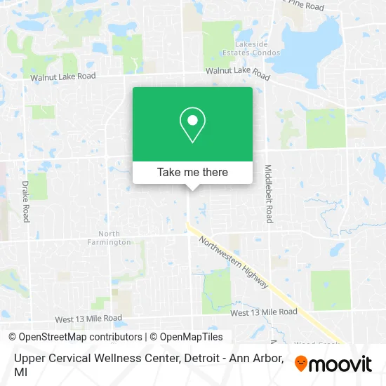 Upper Cervical Wellness Center map