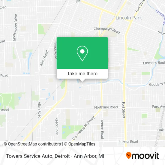 Towers Service Auto map