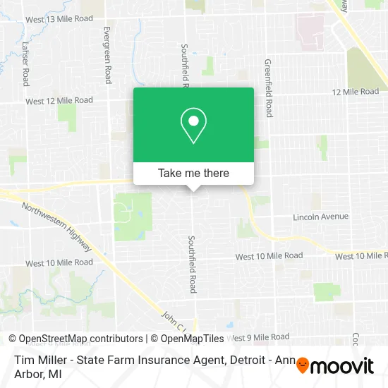 Tim Miller - State Farm Insurance Agent map