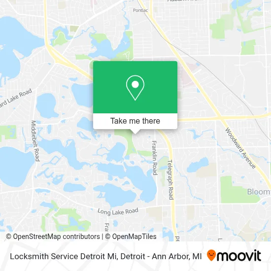 Locksmith Service Detroit Mi map