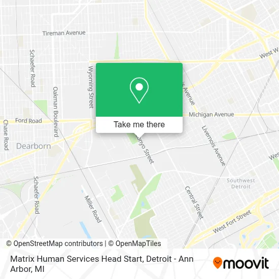 Matrix Human Services Head Start map