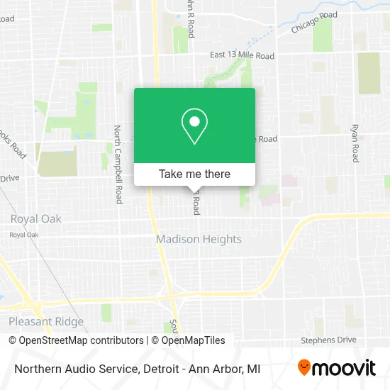 Northern Audio Service map