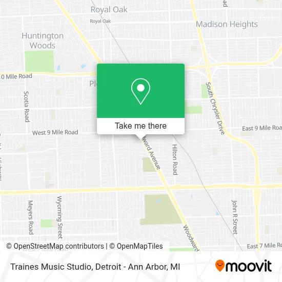 Traines Music Studio map
