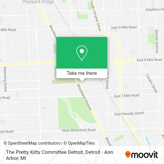 The Pretty Kitty Committee Detroit map