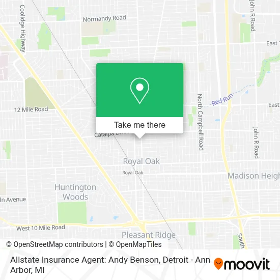 Allstate Insurance Agent: Andy Benson map