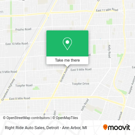 Right Ride Auto Sales map