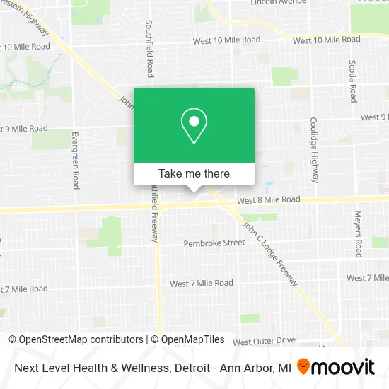 Next Level Health & Wellness map