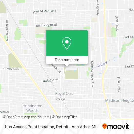 Ups Access Point Location map