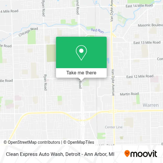 Clean Express Auto Wash map