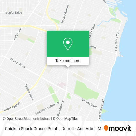 Chicken Shack Grosse Pointe map