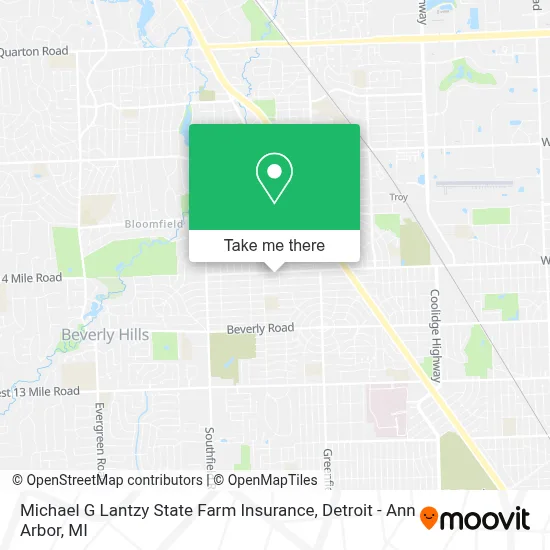 Michael G Lantzy State Farm Insurance map