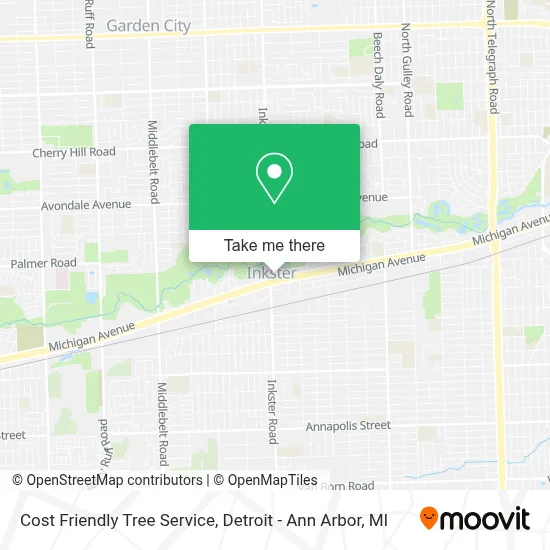 Cost Friendly Tree Service map