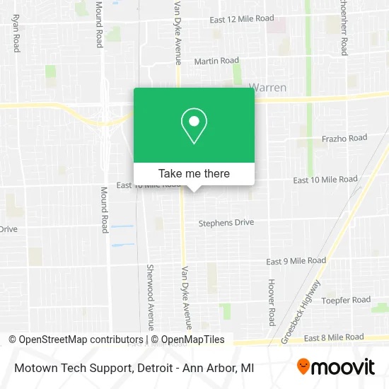 Motown Tech Support map
