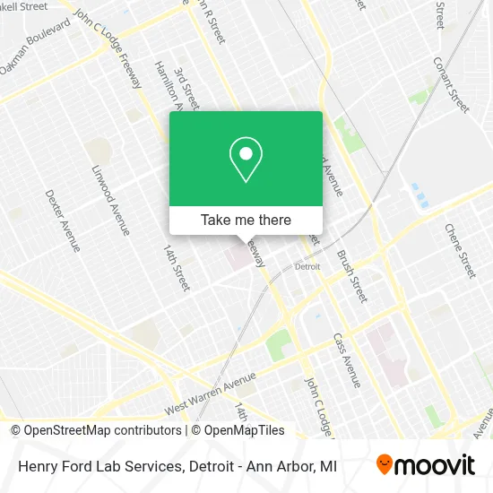 Henry Ford Lab Services map