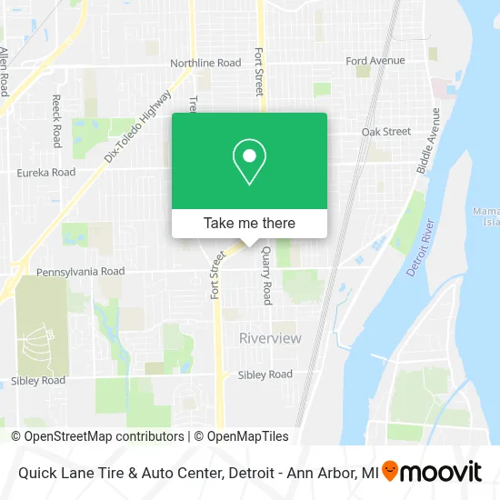 Quick Lane Tire & Auto Center map