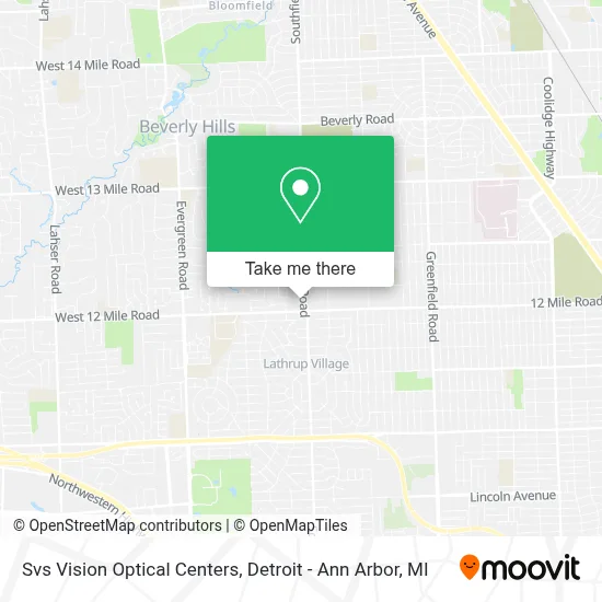 Svs Vision Optical Centers map