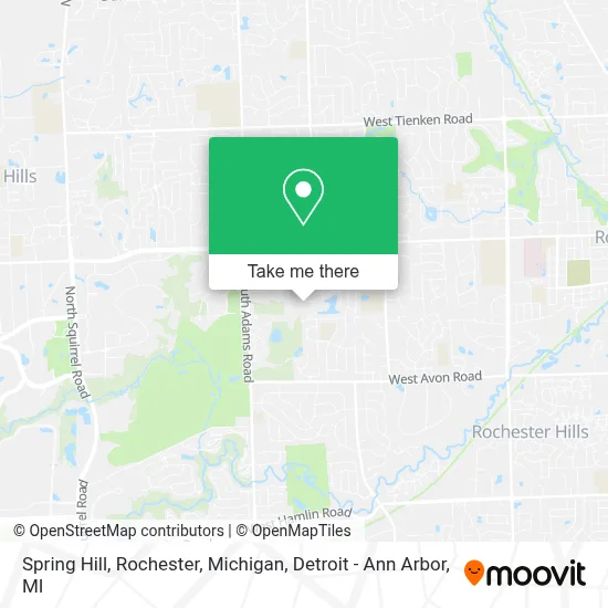 Spring Hill, Rochester, Michigan map