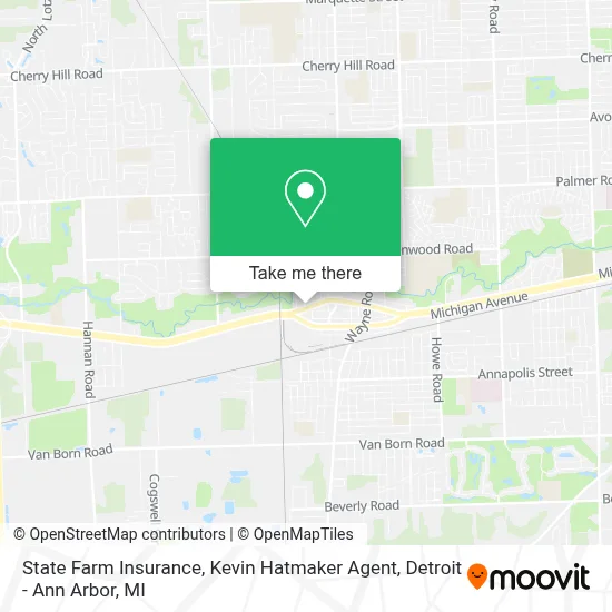 State Farm Insurance, Kevin Hatmaker Agent map