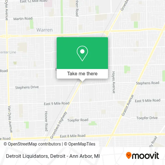 Detroit Liquidators map
