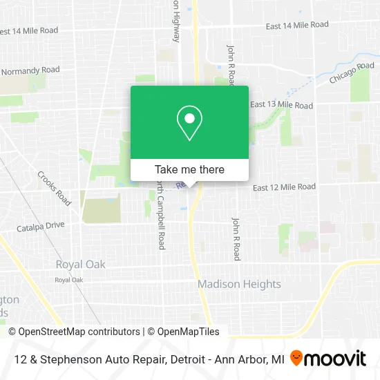 12 & Stephenson Auto Repair map